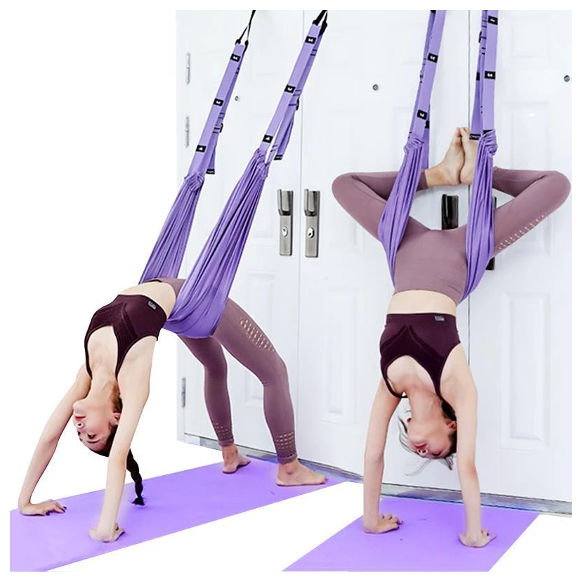 HAMACA AÉREA DE ESTIRAMIENTO ADECUADO PARA CROSS-FIT YOGA Y CLASES DE FITNESS - 4