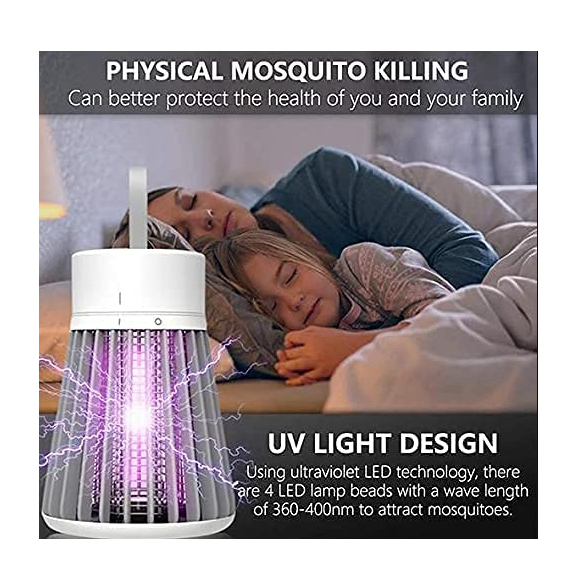LÁMPARA PORTÁTIL PARA MATAR INSECTOS MATAMOSCAS ELÉCTRICO - 2