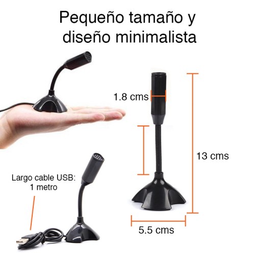 MICRÓFONO MINI LAPTOP NOTEBOOK ESCRITORIO USB 2.0 - 2