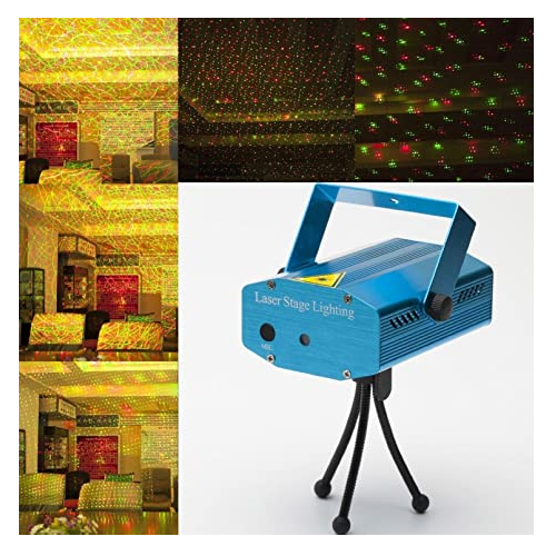 MINI MAQUINA PROYECTORA DE LUCES DE DISCOTECA LÁSER TRÍPODE - 3