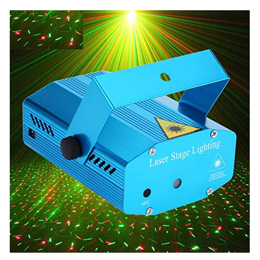 MINI MAQUINA PROYECTORA DE LUCES DE DISCOTECA LÁSER TRÍPODE - 4