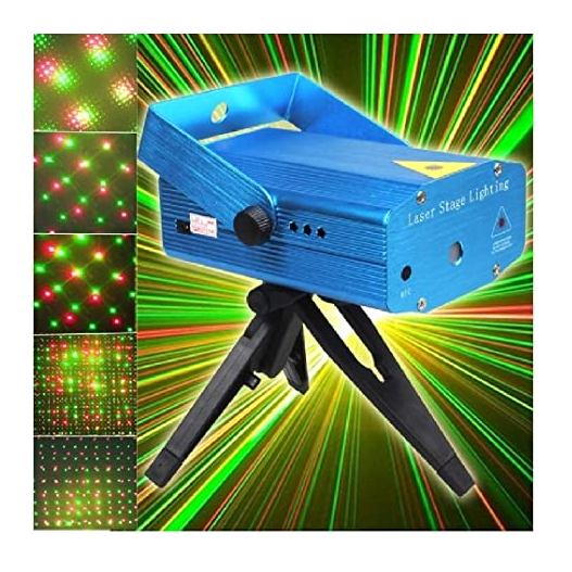 MINI MAQUINA PROYECTORA DE LUCES DE DISCOTECA LÁSER TRÍPODE - 6