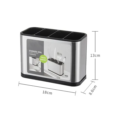 ORGANIZADOR ESCURRIDOR DE UTENSILIOS Y CUCHILLOS DE ACERO INOXIDABLE - 2