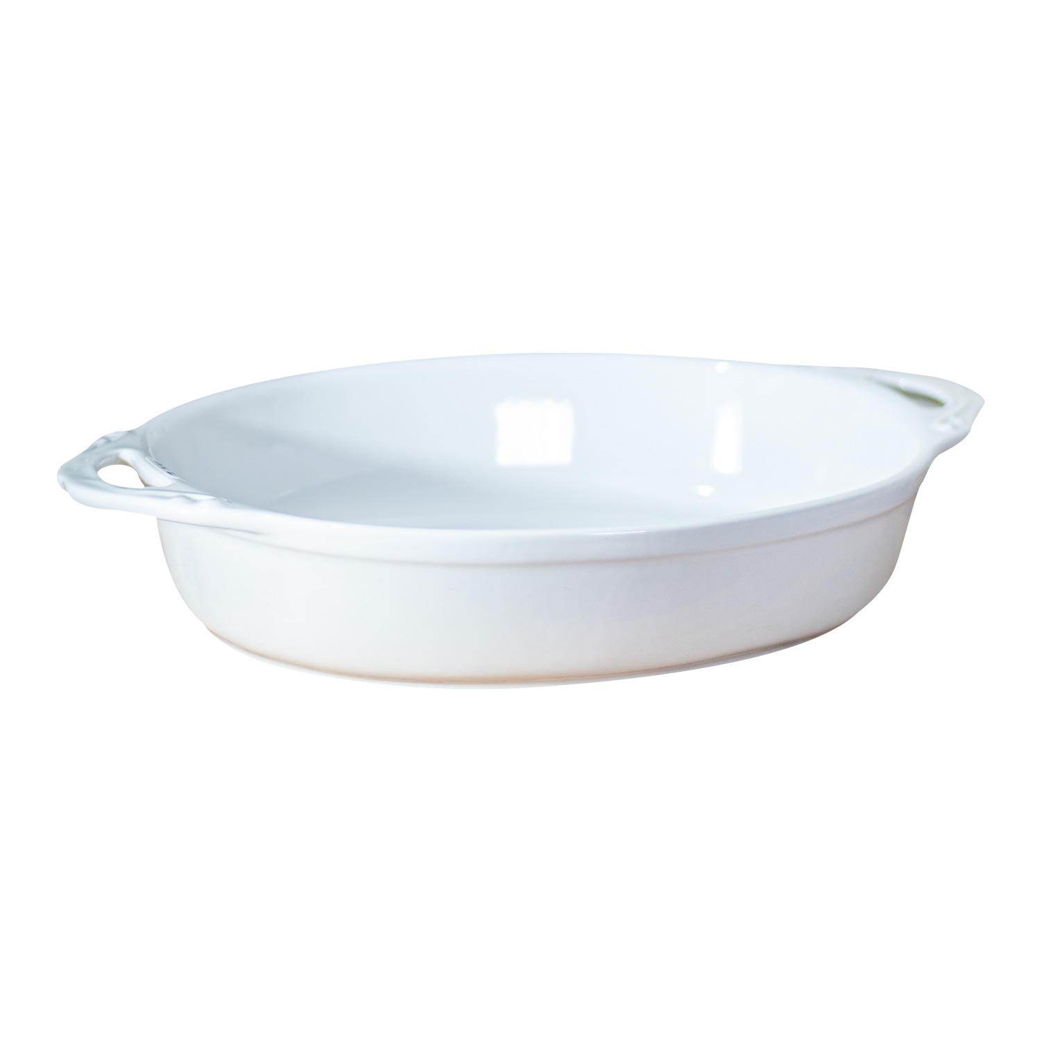 FUENTE DE CERÁMICA P/HORNO TIPO GRES - OVAL 35X23 BLANCO - 3