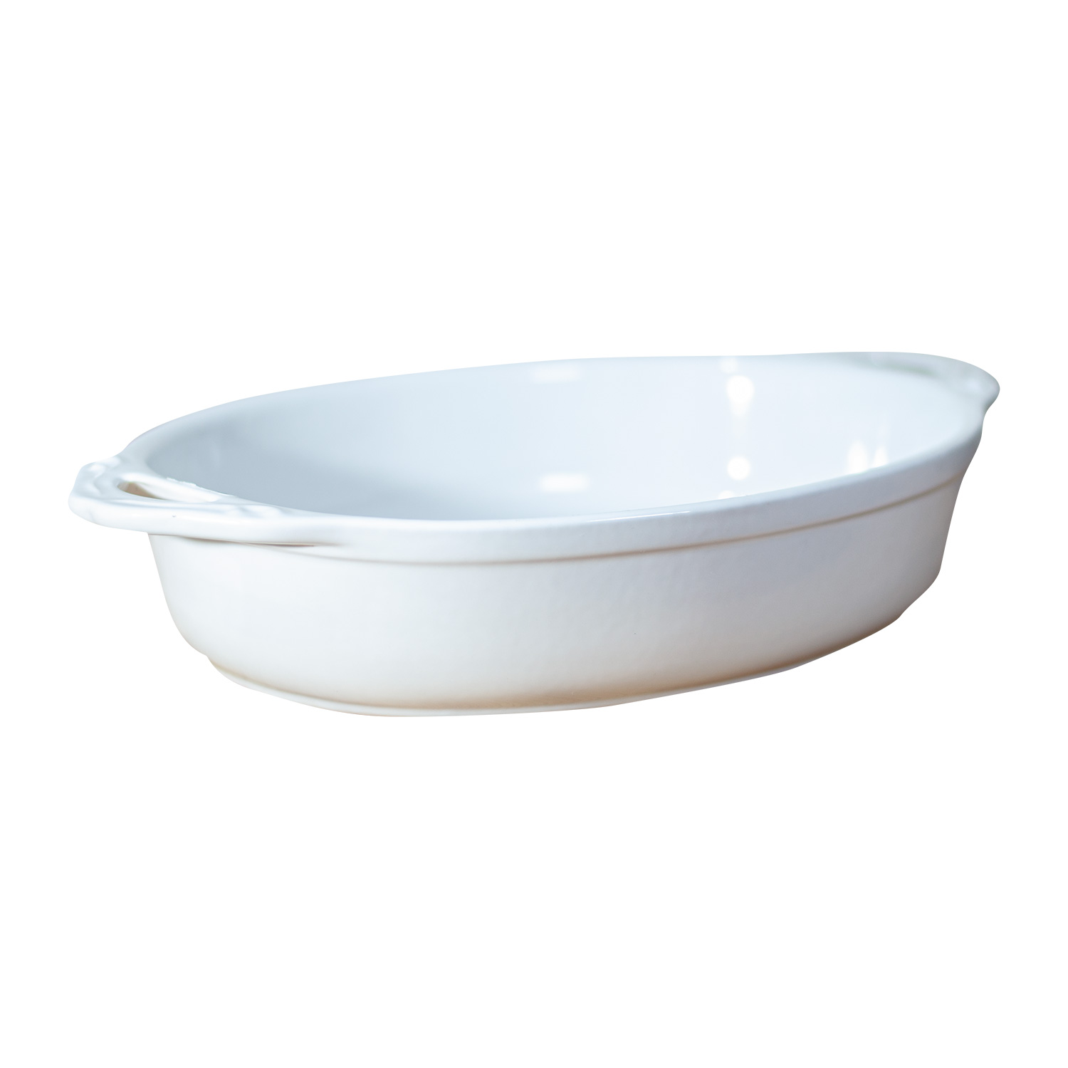 FUENTE DE CERÁMICA PHORNO TIPO GRES - OVAL 32X21 BLANCO - 2