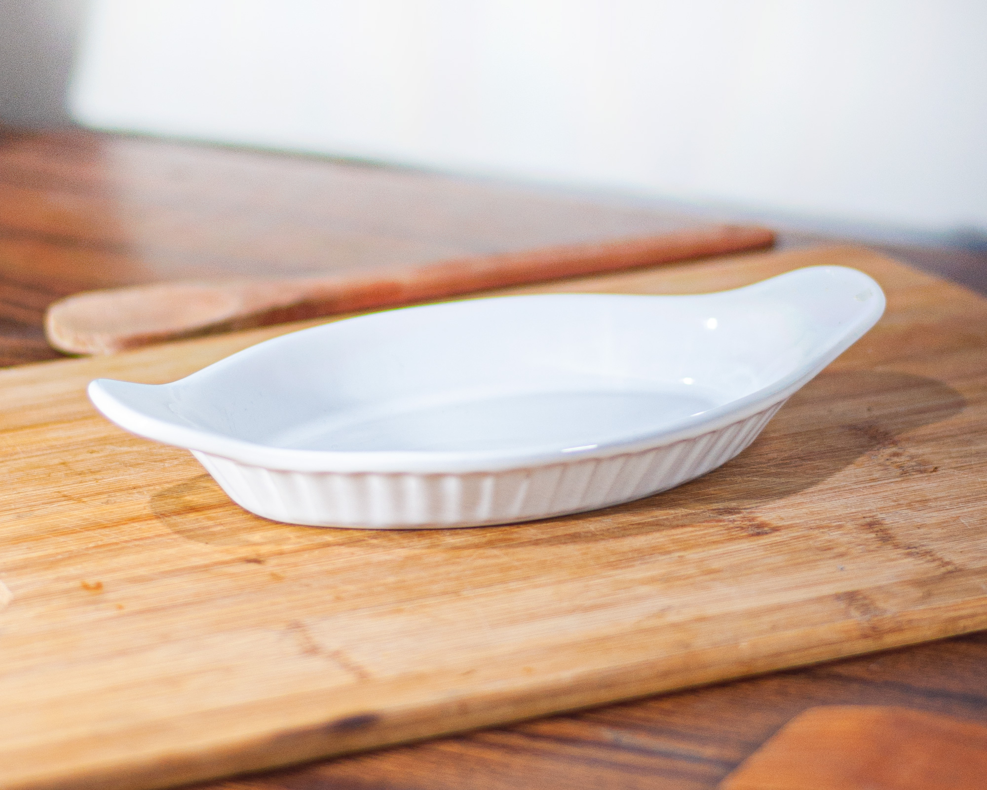 FUENTE DE CERÁMICA P/HORNO TIPO GRES - OVAL 22X12 BLANCO - 1