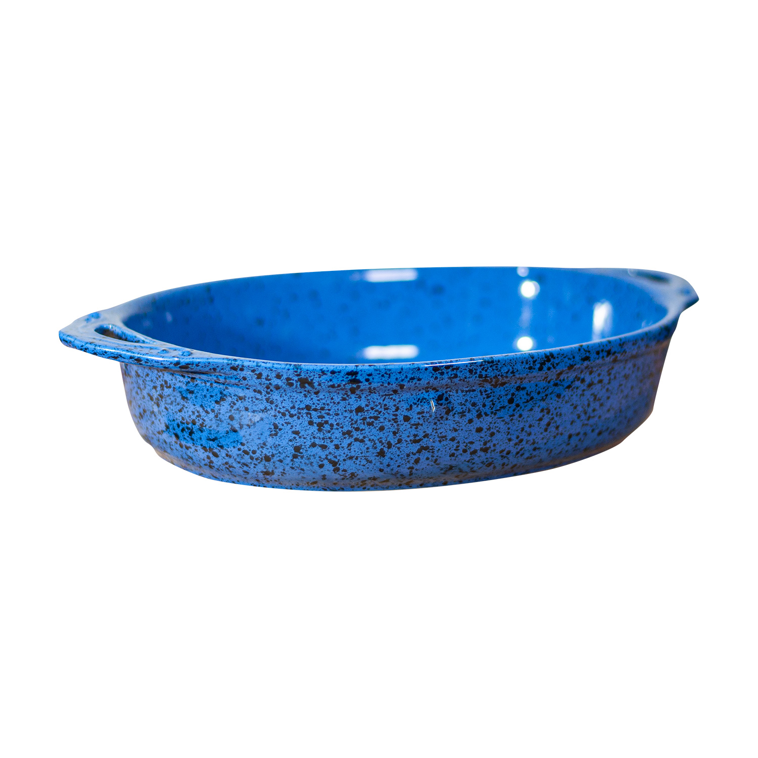 FUENTE DE CERÁMICA P/HORNO TIPO GRES - OVAL 32X21 AZUL JSP - 2
