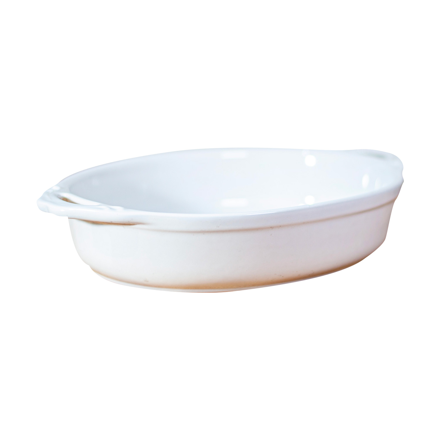 FUENTE DE CERÁMICA P/HORNO TIPO GRES - OVAL 28X21 BLANCA - 3