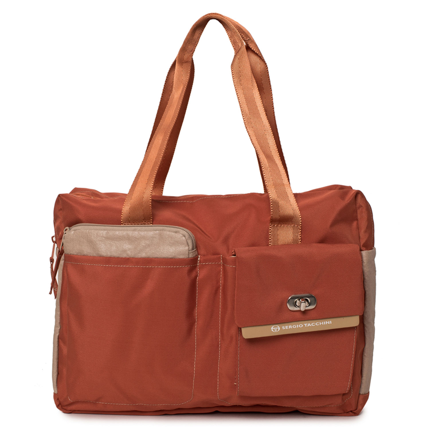 CARTERA DE HOMBRO SERGIO TACCHINI BICOLOR NARANJA - 1