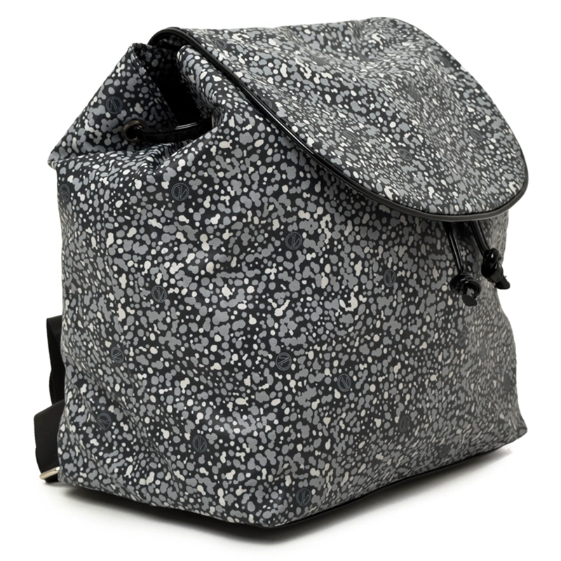MOCHILA GUIDO VIETRI - JASPEADA COLOR NEGRO-GRIS - 2