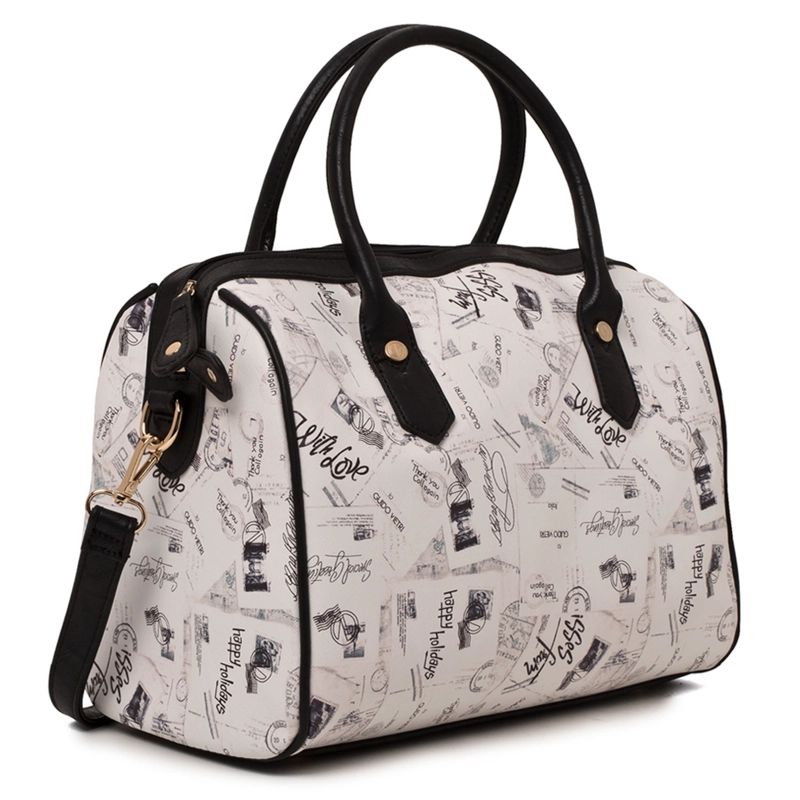 CARTERA DE HOMBRO - GUIDO VIETRI- BICOLOR BLANCO - 2