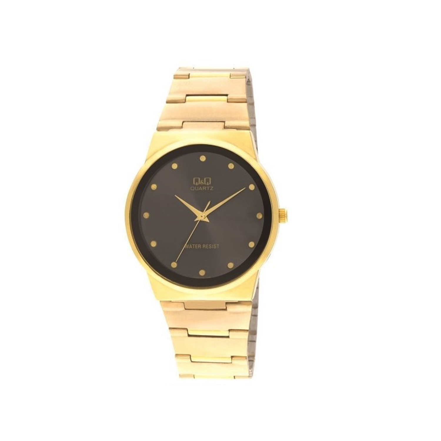 RELOJ Q&Q HOMBRE ANALOGICO DORADO - 1