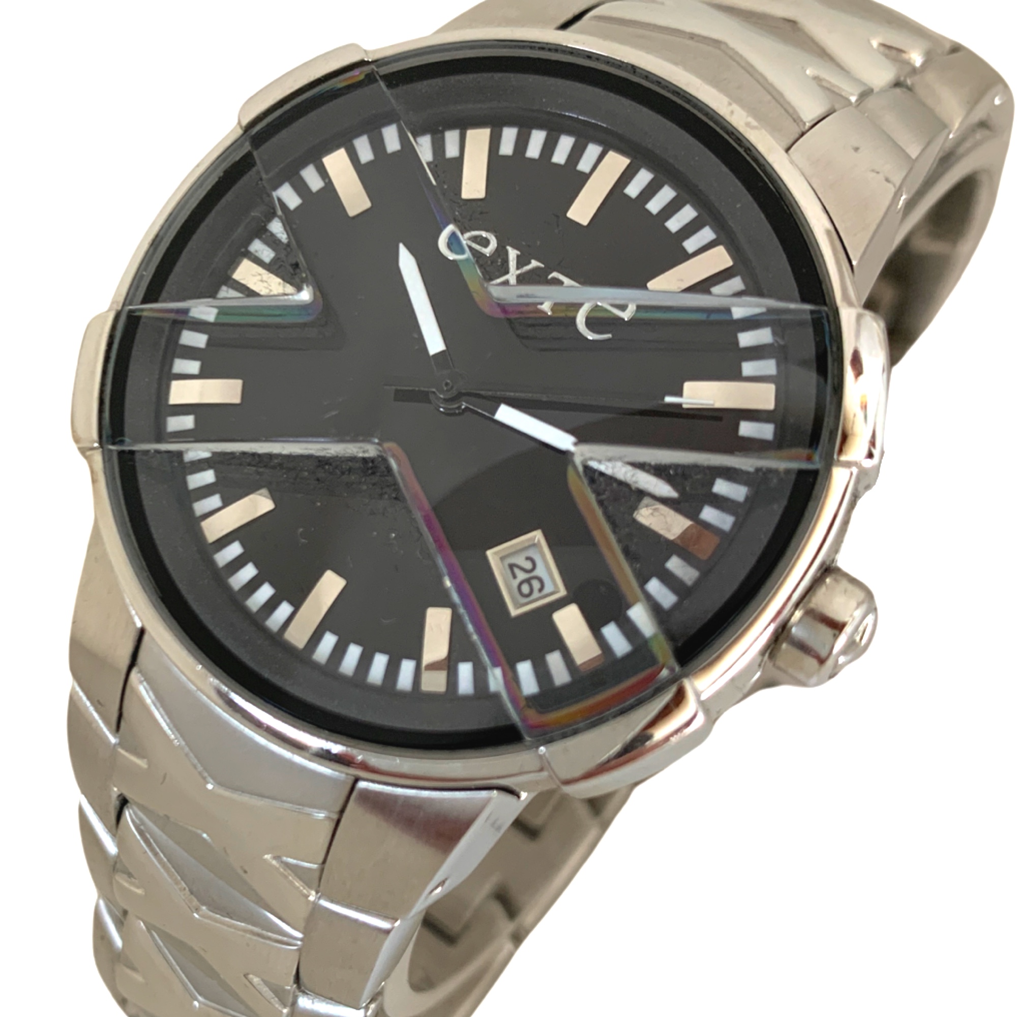 RELOJ BUENISIMO HOMBRE ANALOGICO EXTE PLATEADO