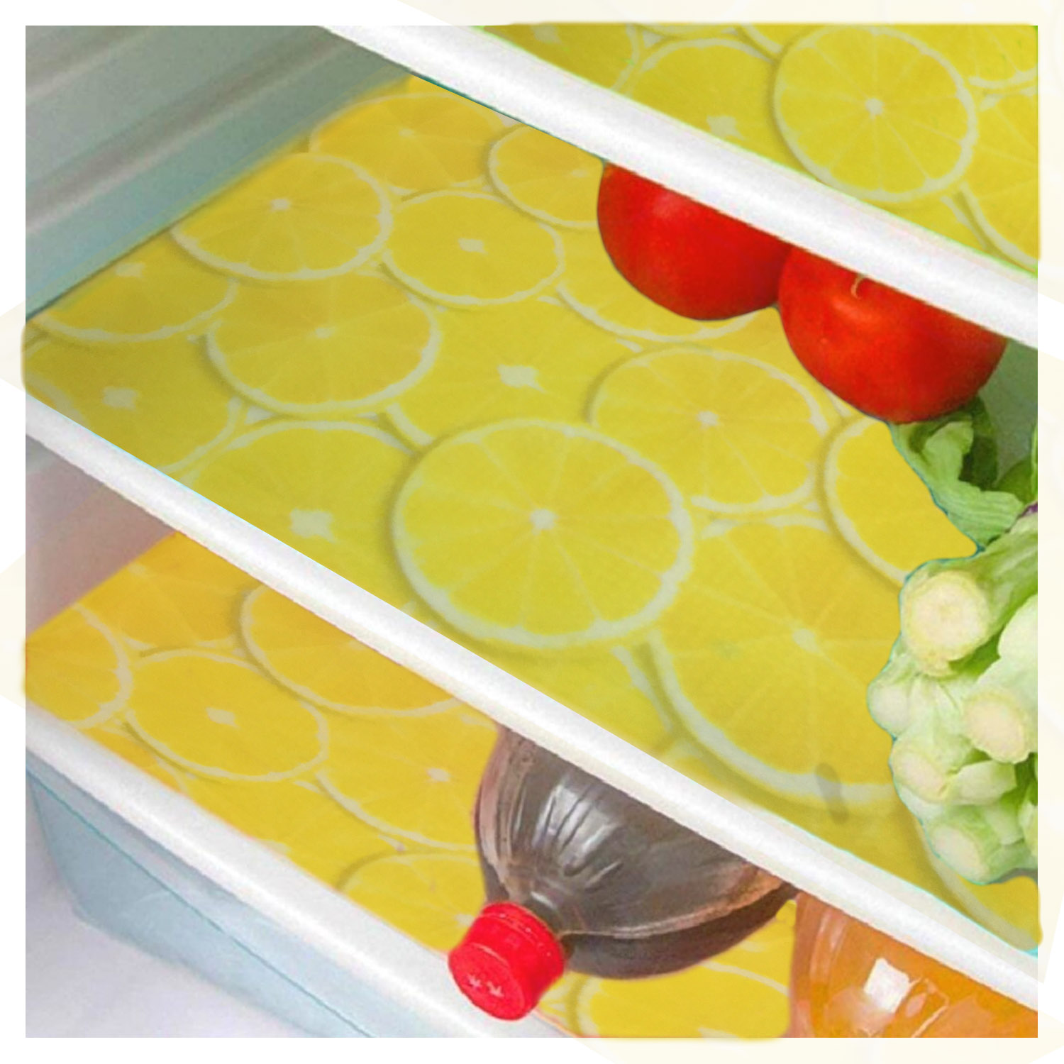 PACK REVESTIMIENTO VINÍLICO PROTECTOR PARA REFRIGERADOR AMARILLO Y MALLA BLANCA - 2