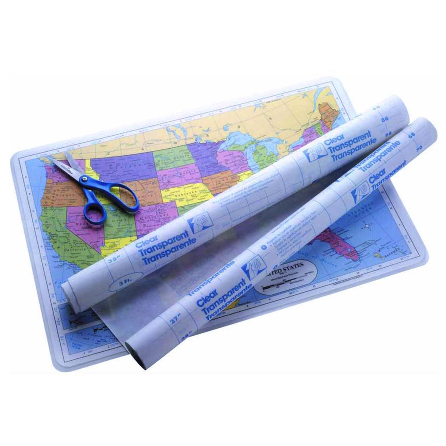 PACK X 4 ROLLOS PAPEL ADHESIVO CON-TACT TRANSPARENTE MATE 45X182 - 2