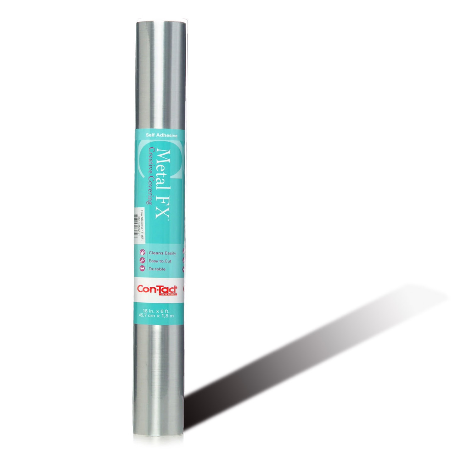 ROLLO DE PAPEL ADHESIVO CON-TACT METALIZADO 45X182CM ACERO INOX - 1