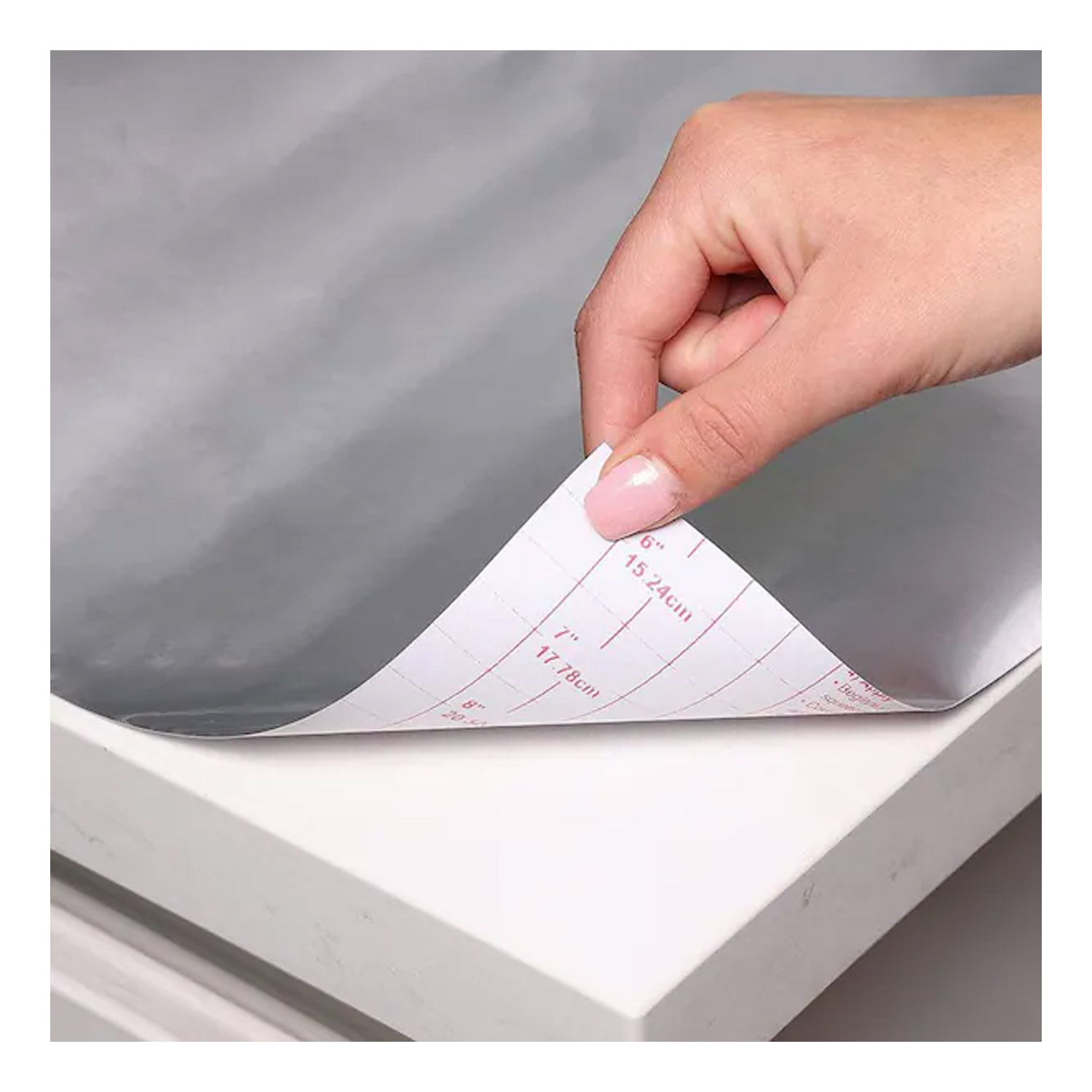 ROLLO DE PAPEL ADHESIVO CON-TACT METALIZADO 45X182CM ACERO INOX - 2
