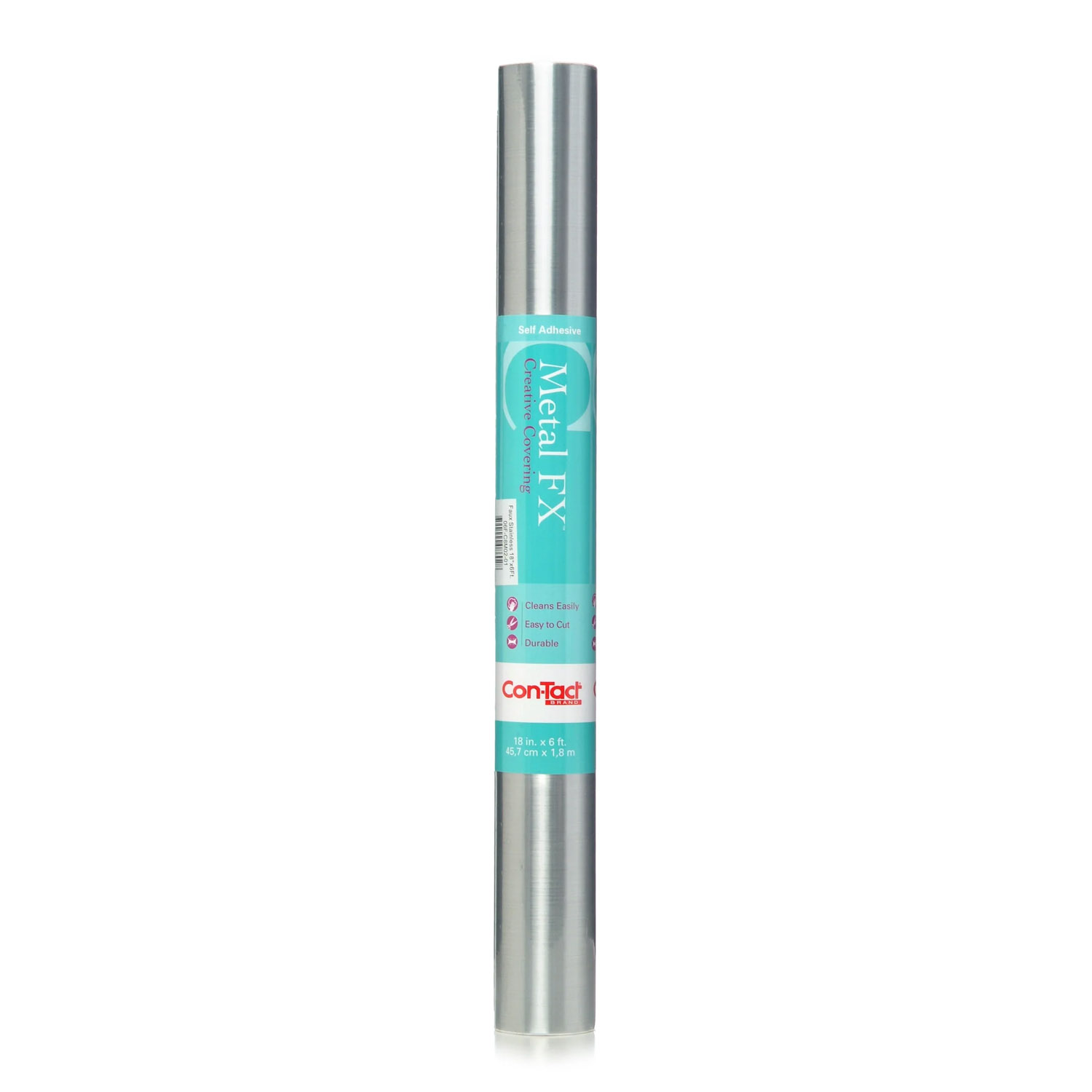 ROLLO DE PAPEL ADHESIVO CON-TACT METALIZADO 45X182CM ACERO INOX - 6