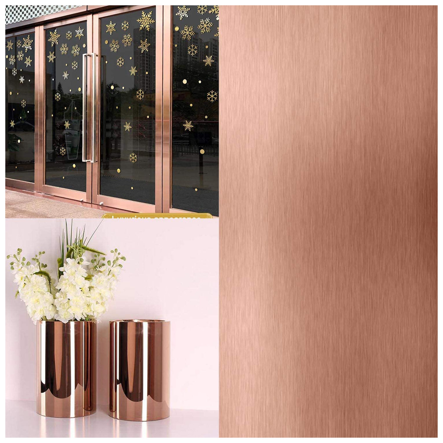 ROLLO DE PAPEL ADHESIVO CON-TACT METALIZADO 45X182CM COBRE - 2