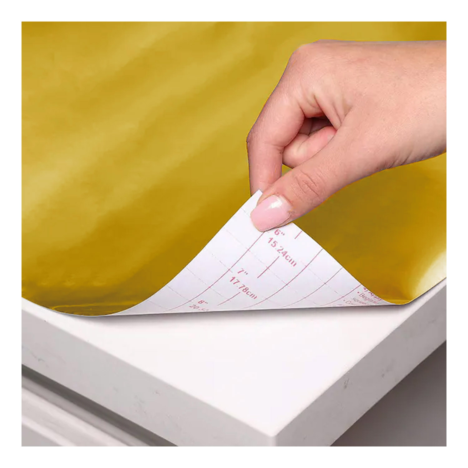 ROLLO DE PAPEL ADHESIVO CON-TACT METALIZADO 45X182CM DORADO - 3