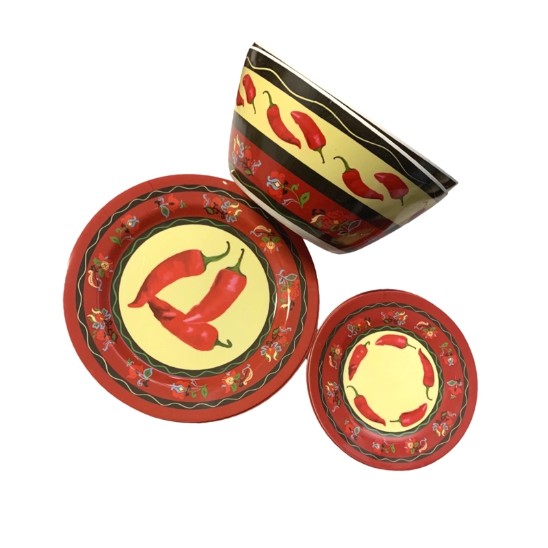 JUEGO VAJILLA BONITA HOME 10 PIEZAS MELAMINA MOD: BH-AJ-01 - 2