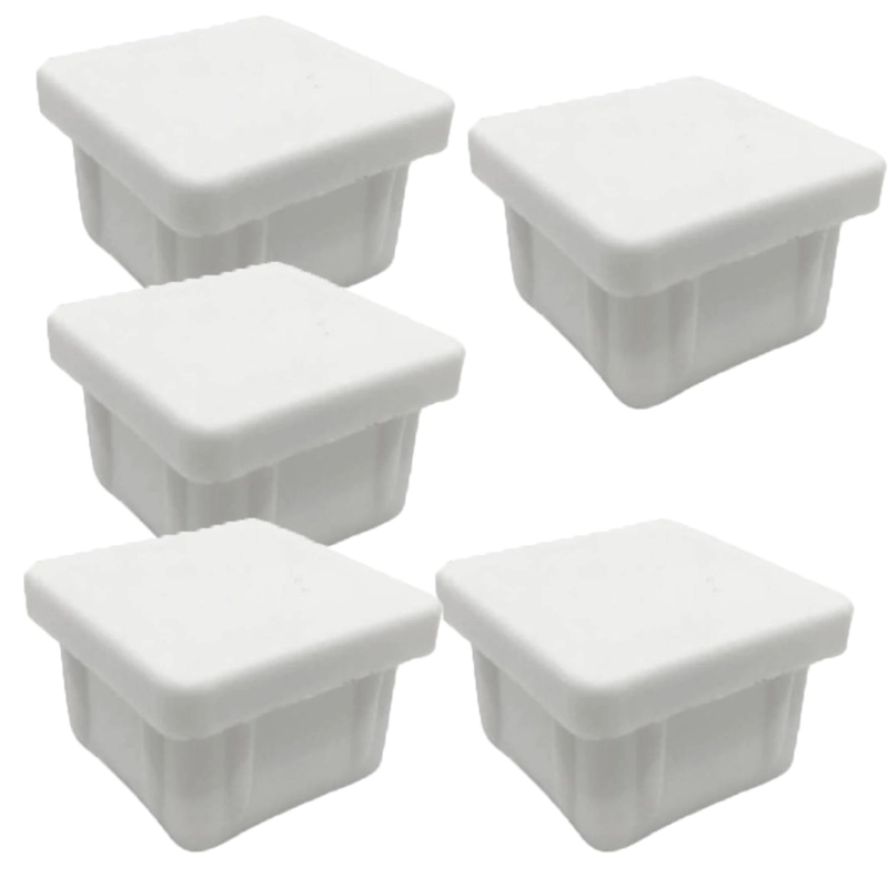 REGATON PLASTICO CUADRADO 25X25 MM BLANCO - 100 UNIDADES - 1