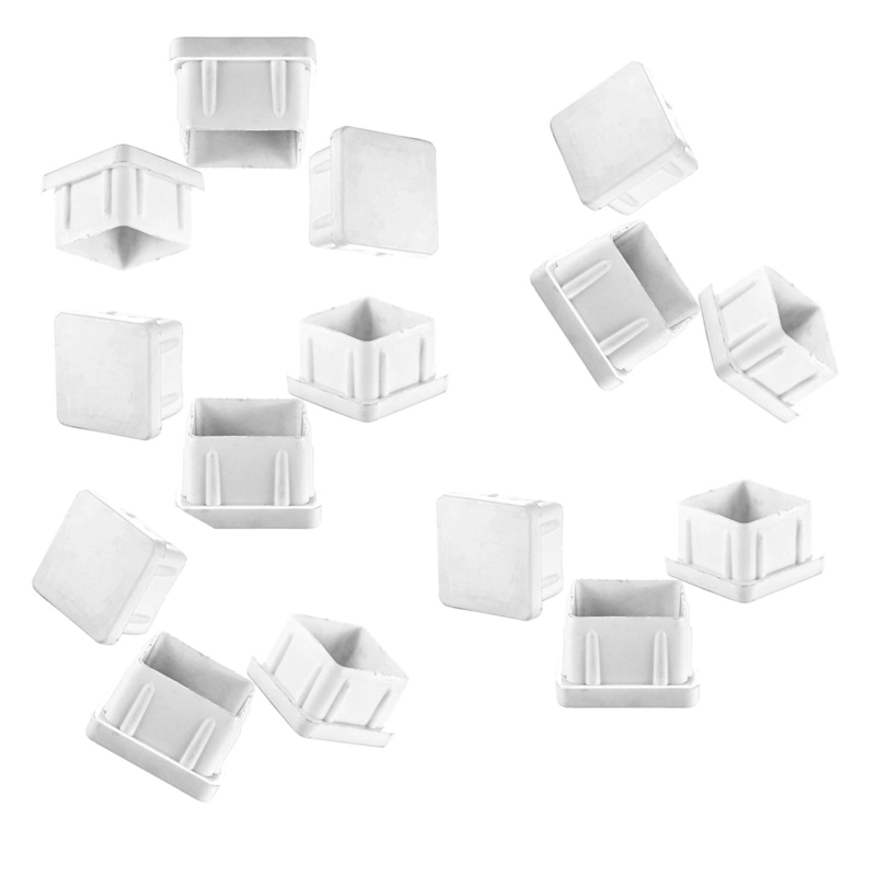 REGATON PLASTICO CUADRADO 25X25 MM BLANCO - 100 UNIDADES - 2