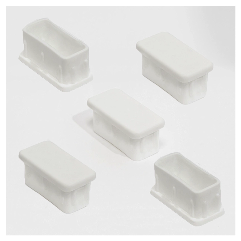 REGATON PLASTICO RECTANGULAR 20X30 MM BLANCO  -100 UNIDADES - 1