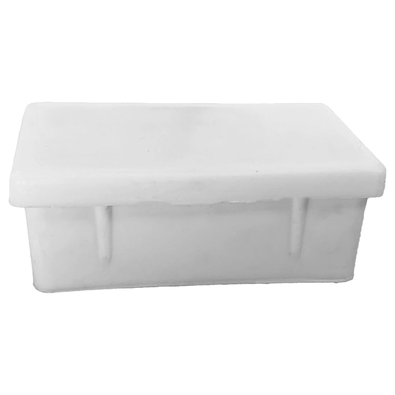 REGATON PLASTICO RECTANGULAR 30X50 MM BLANCO - 100 UNIDADES - 1