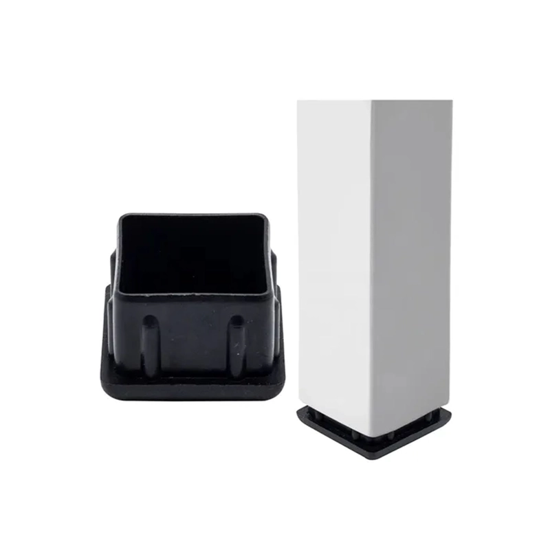 REGATON PLASTICO CUADRADO - 30X30 MM - NEGRO - 100 UNIDADES - 3