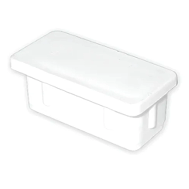 REGATON PLASTICO RECTANGULAR BLANCO 20X40 MM - 100 UNIDADES - 2