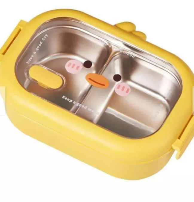 TAPER ENVASE CONTENEDOR DE COMIDA DISEÑO POLLITO AMARRILLO - 2