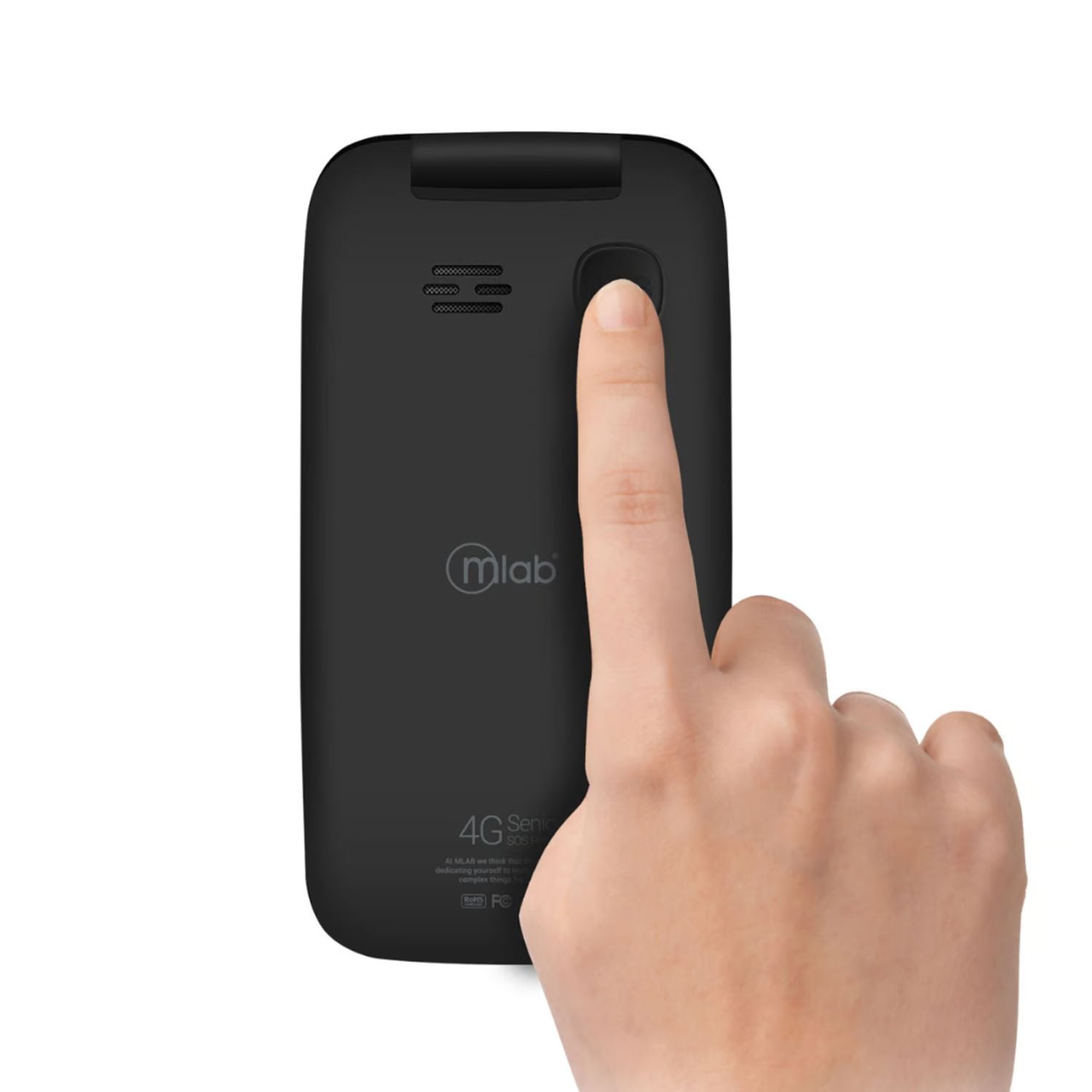 CELULAR SENIOR MLAB SHELL SOS 2G/3G/4G LTE NEGRO PANTALLA 2.8 - 2