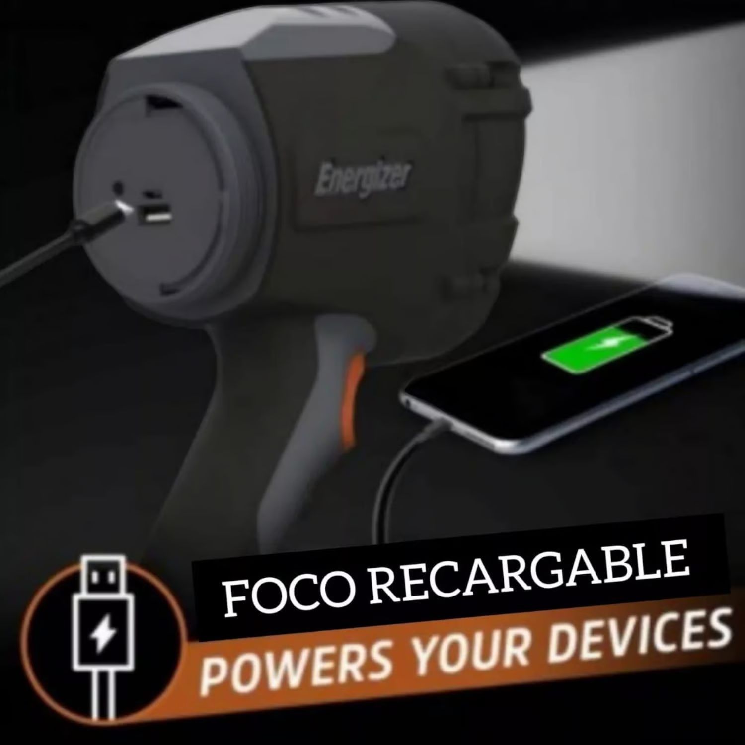 FOCO ENERGIZER HARD CASE RECARGABLE 1000 LUMENS - 4