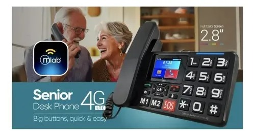 TELE FONO SENIOR INALAMBRICO, CHIP 4G, SOS CON RADIO FM 9440 - 1