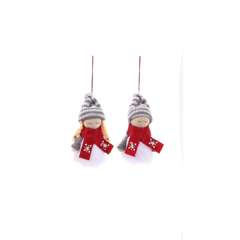 DUO ADORNO DE MUÑECO NAVIDEÑO COLGANTE - 4