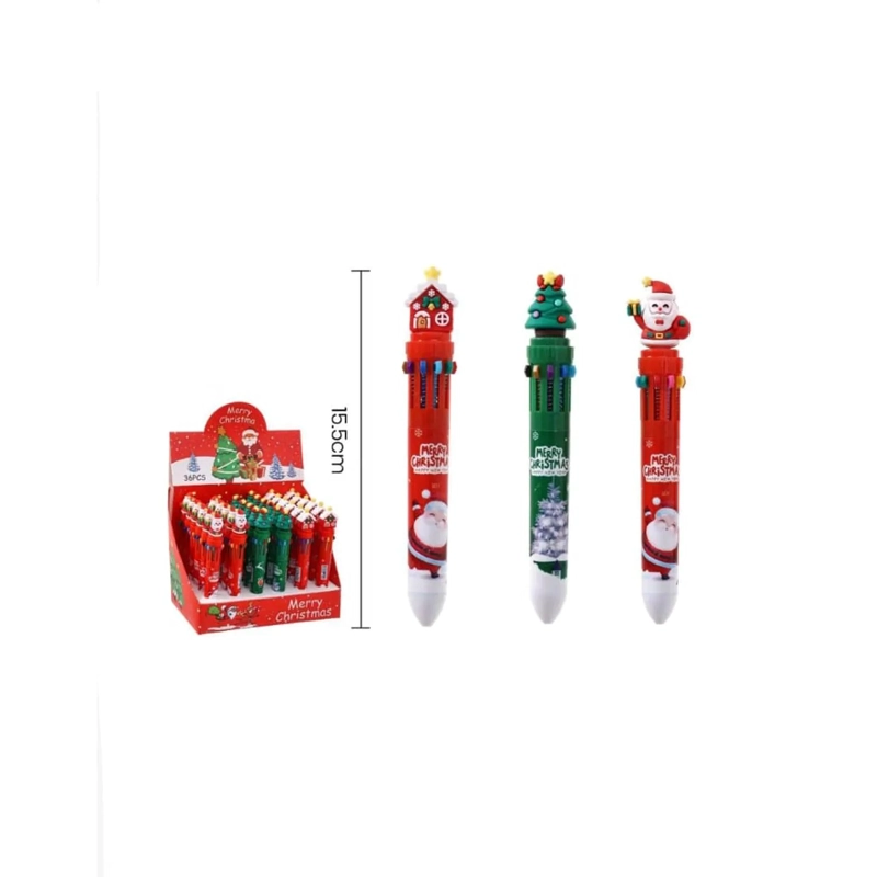 BOLIGRAFOS NAVIDEÑOS VARIAS TINTAS - 2