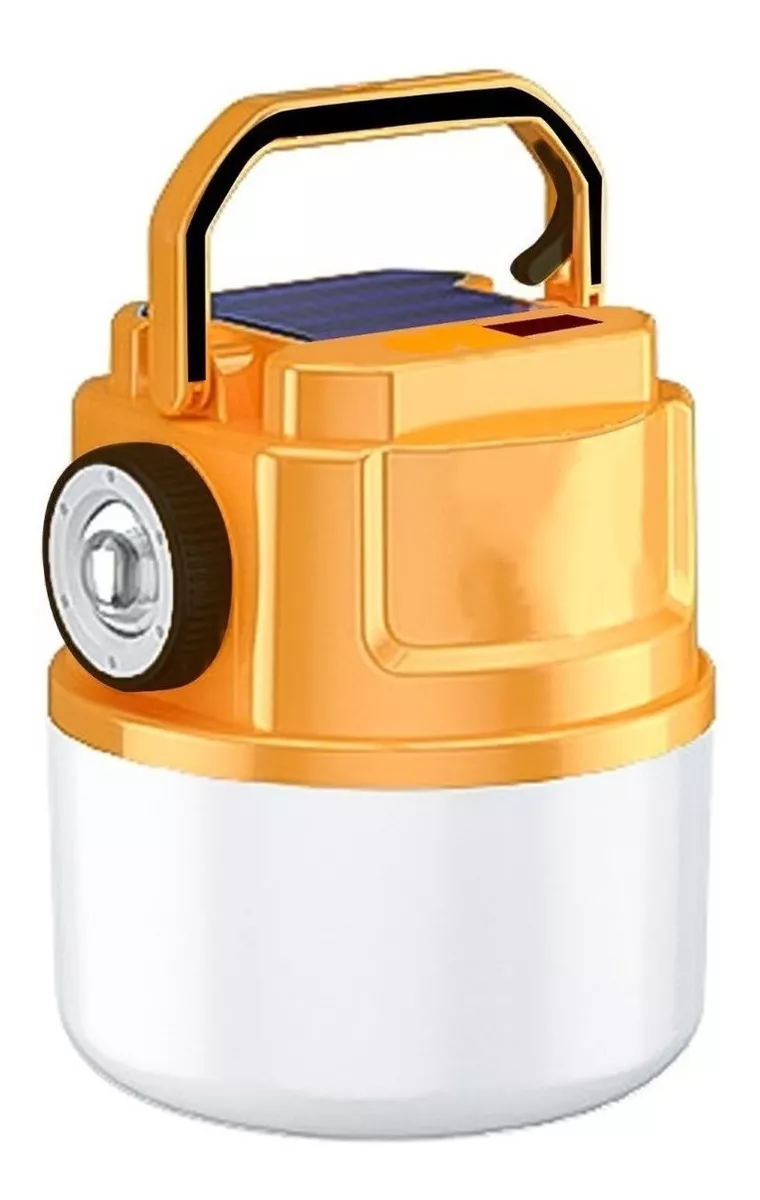 LAMPARA LINTERNA LED SOLAR RECARGABLE INDICADOR CARGA - 1