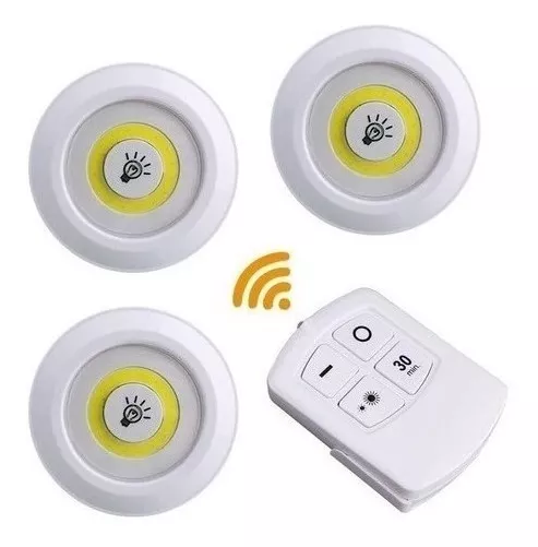 SET 3 LUCES LED DE EMERGENCIA INALAMBRICAS CONTROL REMOTO - 1