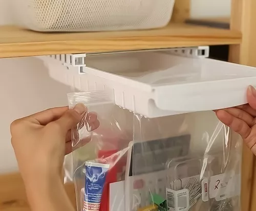 ORGANIZADOR BOLSAS REFRIGERADOR CON RIELES Y BOLSA ZIP - 4