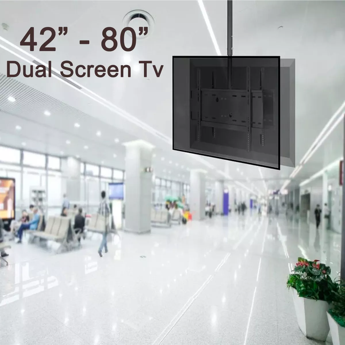 SOPORTE DE TECHO PARA TV DOBLE 42 A 80 PULG ASPOR DUAL - 4