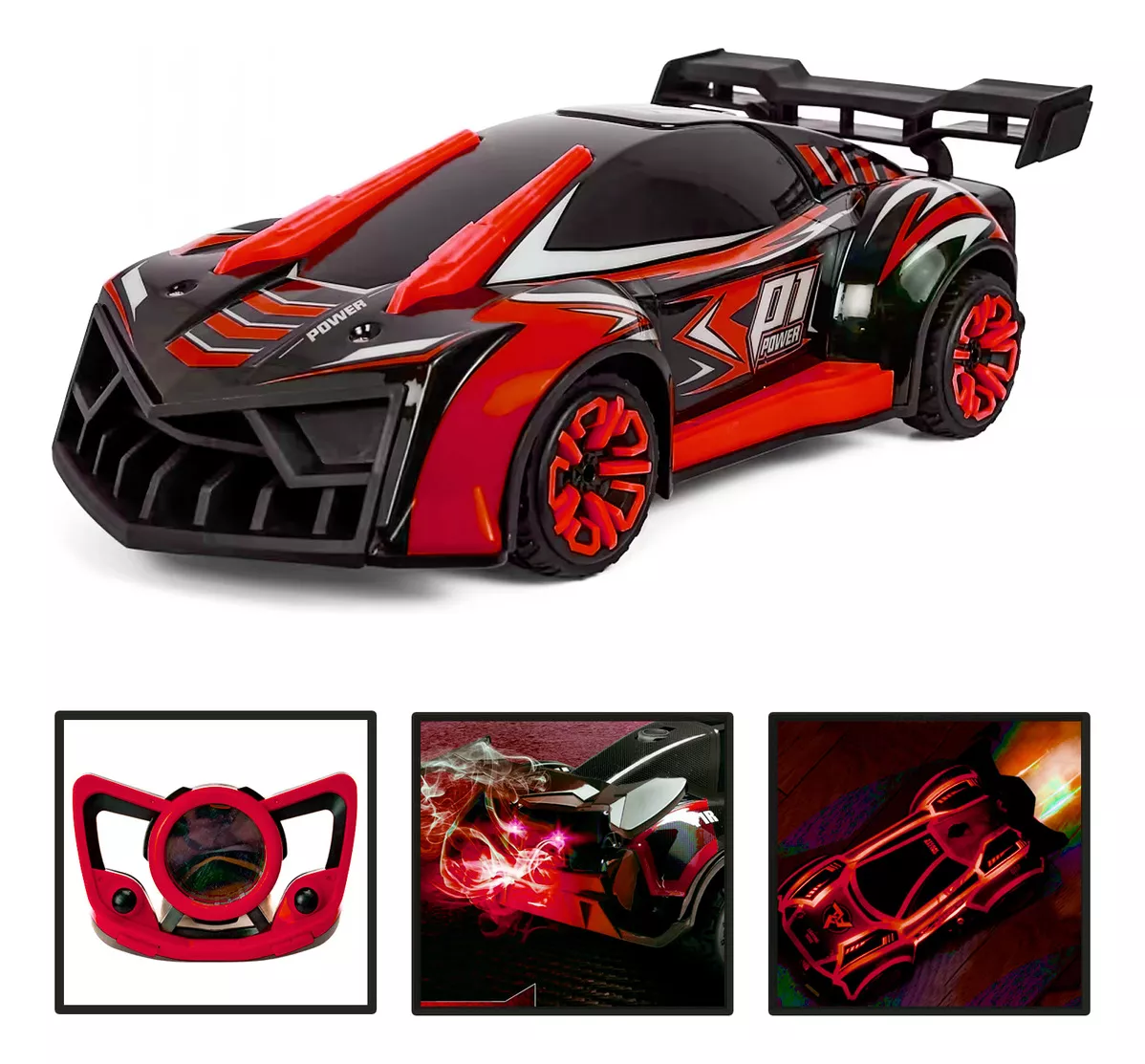 AUTO CONTROL REMOTO BUGATTI HUMO 7 LUCES 1:10 RAPIDO 2.4GHZ - 1