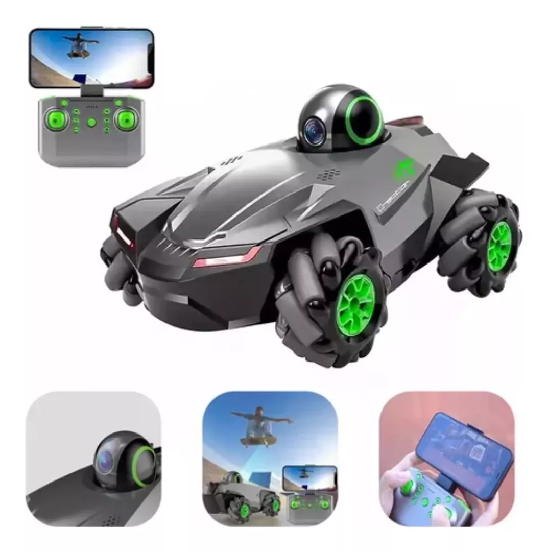 AUTO EXPLORADOR CON CAMARA A CONTROL REMOTO HD 4X4 360° WIFI - 1