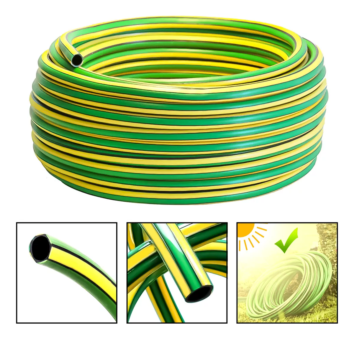 MANGUERA RIEGO JARDIN 50M 1/2 1.2MM REFORZADA PROTECCION UV - 1