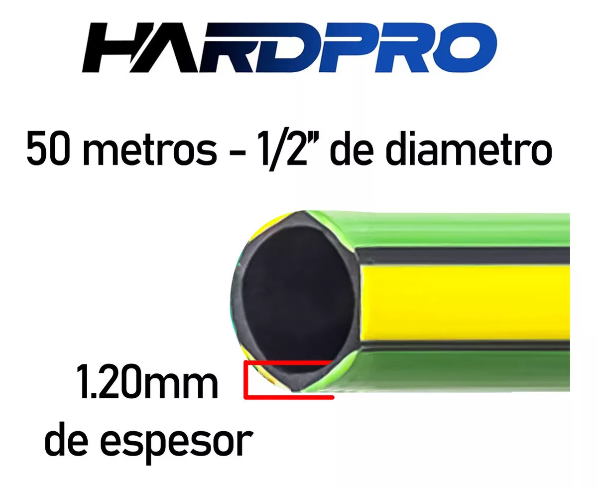 MANGUERA RIEGO JARDIN 50M 1/2 1.2MM REFORZADA PROTECCION UV - 3