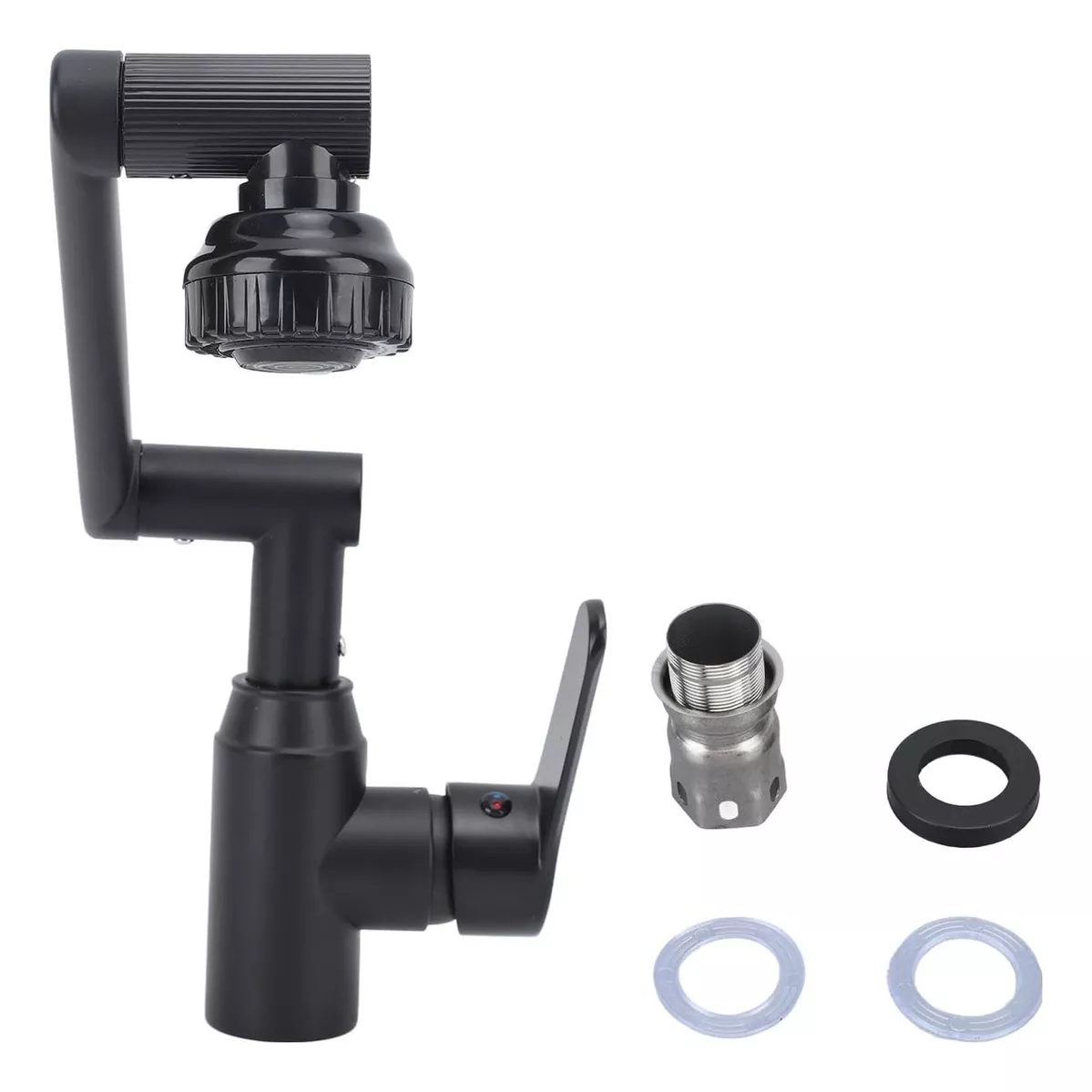 LLAVE LAVAMANOS MONOMANDO GIRATORIA 360 ACERO INOXIDABLE - 2