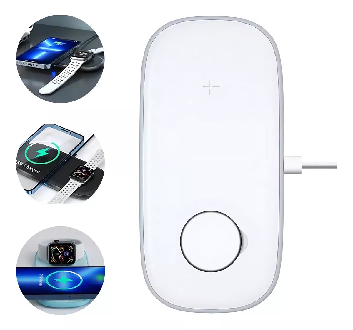 GENÉRICO CARGADOR PARA IPHONE INALAMBRICO CARGA RAPIDA 15W MAGSAFE COLOR BLANCO