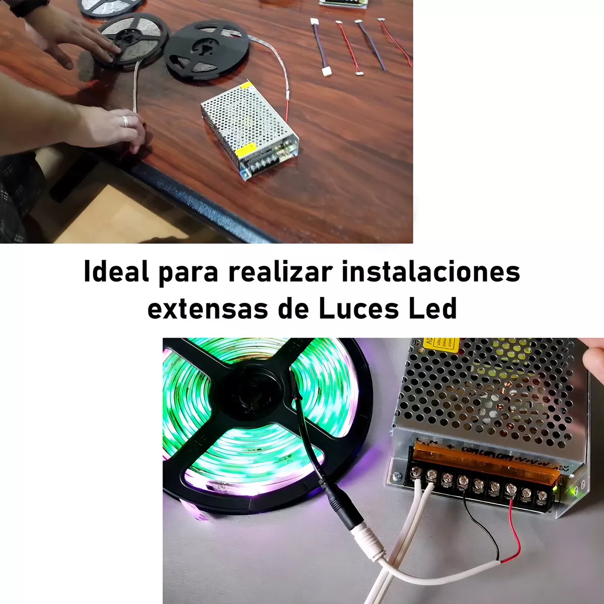 FUENTE PODER 12V 50A 600W TRANSFORMADOR 220V CAMARAS CINTA - 5