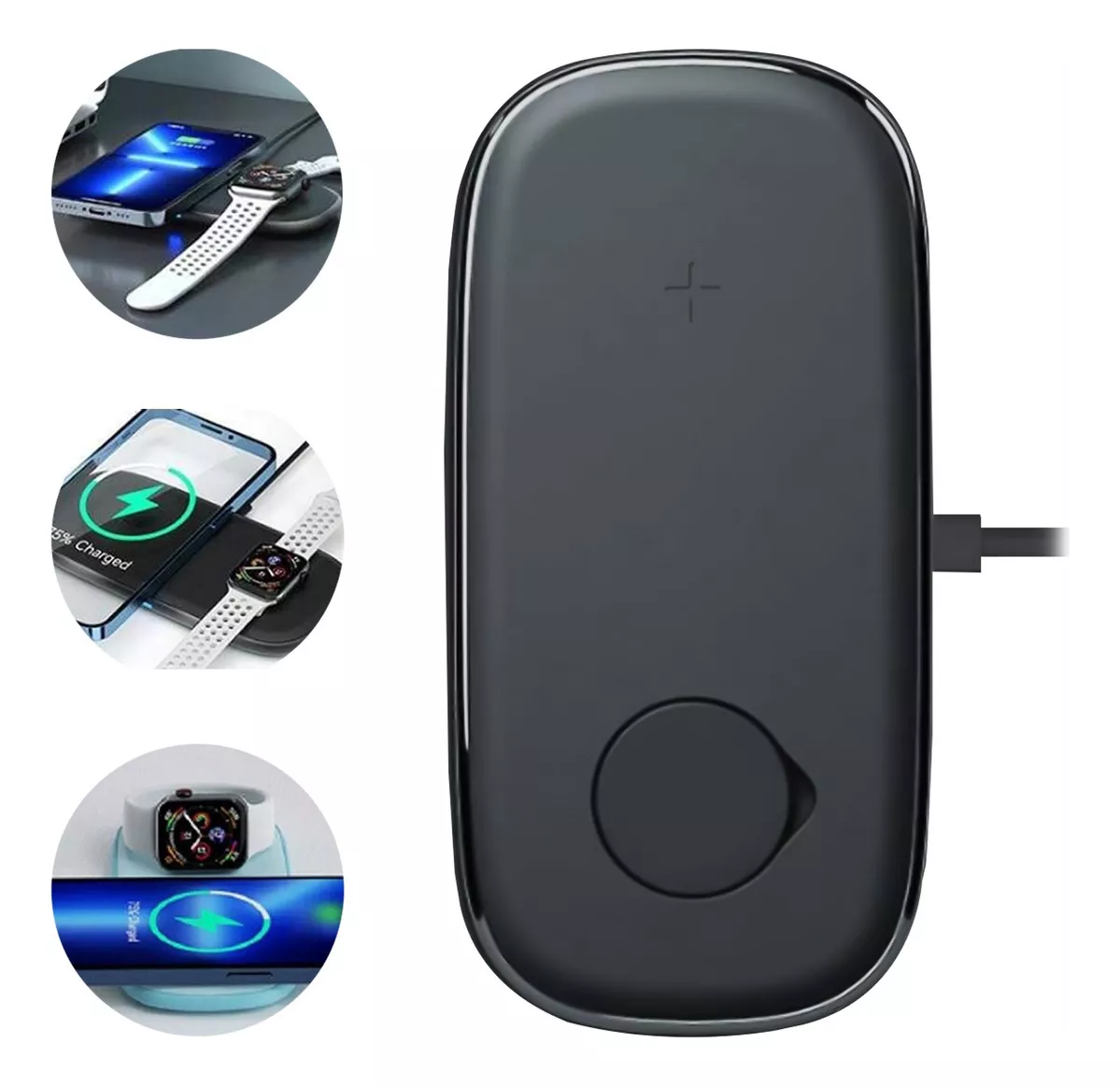 GENÉRICO CARGADOR PARA IPHONE INALAMBRICO CARGA RAPIDA 15W MAGSAFE COLOR NEGRO