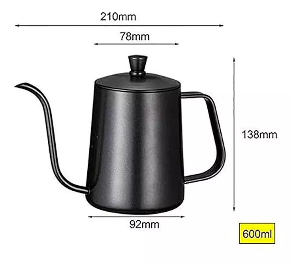 TETERA CUELLO CISNE HERVIDOR DE AGUA ACERO INOXIDABLE 600ML - 4